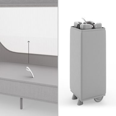 Кровать-манеж Kinderkraft Leody Up Grey (KCLEODUPGRY0000)
