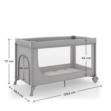 Кровать-манеж Kinderkraft Leody Up Grey (KCLEODUPGRY0000)