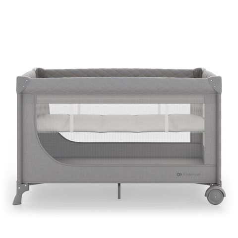 Кровать-манеж Kinderkraft Leody Up Grey (KCLEODUPGRY0000)