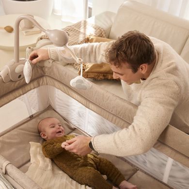 Ліжко-манеж з пеленатором Kinderkraft Leody Up Grey (KCLEODUPGRY00AC)