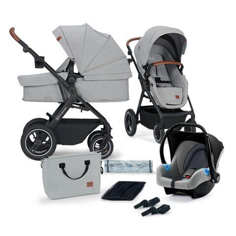 Універсальна коляска 3 в 1 Kinderkraft B-Tour Silver Gray (KSBTOU00LGR3000)