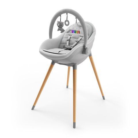 Стульчик для кормления 2 в 1 Kinderkraft Fini Up Grey (KHFINIUPGRY0000)