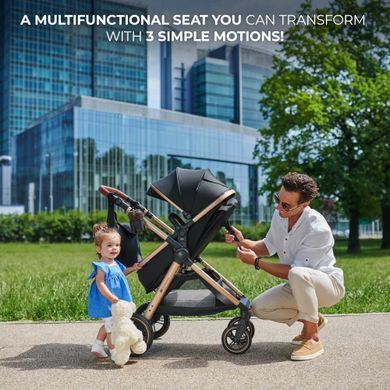 Універсальна коляска 3 в 1 Kinderkraft Esme Pro Gray (KSESME00GRY300N)