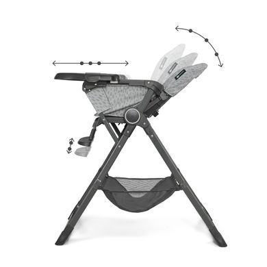 Стільчик для годування Kinderkraft Foldee Spotty Grey (KHFOLD00GRY000N)