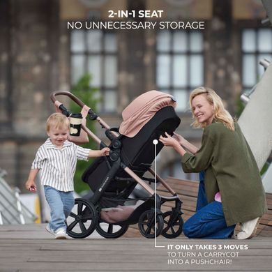 Универсальная коляска 3 в 1 Kinderkraft Moov 2 Air Moonlight Grey (KSMOOV02GRY0000)