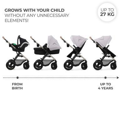 Универсальная коляска 3 в 1 Kinderkraft Moov 2 Air Moonlight Grey (KSMOOV02GRY0000)