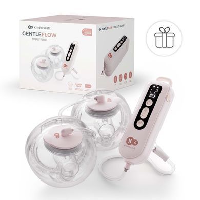 Двойной электрический молокоотсос Kinderkraft GentleFlow Pink (KEGEFL00PNK0000)