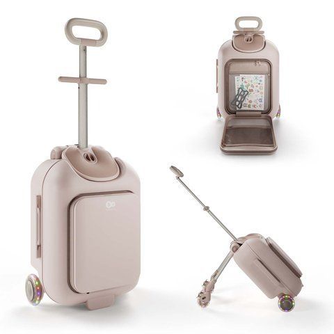 Детский чемодан-каталка Kinderkraft Cabby Gold (KACABB00GLD0000)