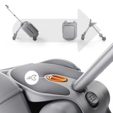 Дитячий чемодан-каталка Kinderkraft Cabby Grey (KACABB00GRY0000)