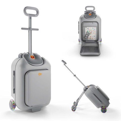 Детский чемодан-каталка Kinderkraft Cabby Grey (KACABB00GRY0000)